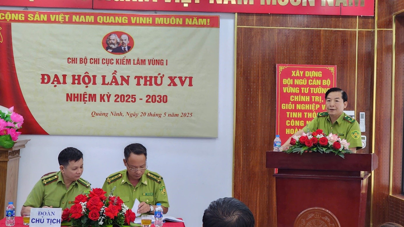  CHI BỘ CHI CỤC KIỂM LÂM VÙNG I  TỔ CHỨC THÀNH CÔNG ĐẠI HỘI LẦN THỨ XVI, NHIỆM KỲ 2025 – 2030